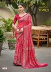 Shanti Vol 11 By Kashvi Bright Moss Foil Printed Saree Collection
